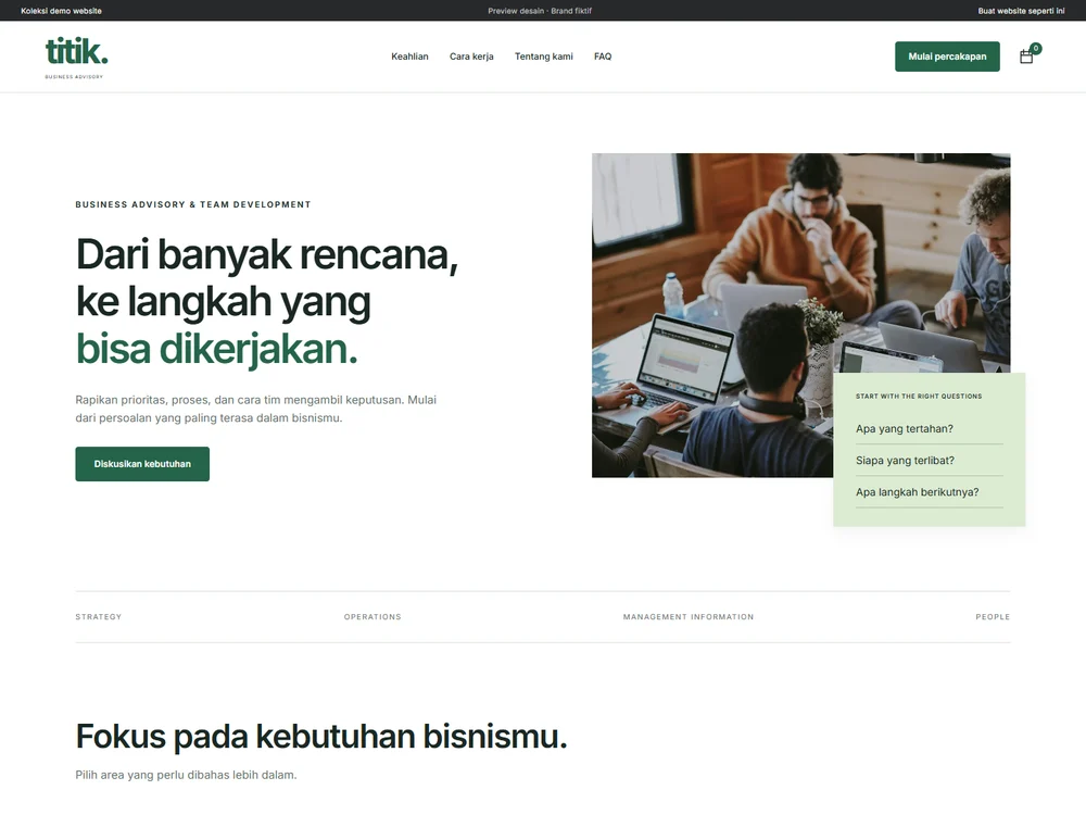 Tampilan demo titik.
